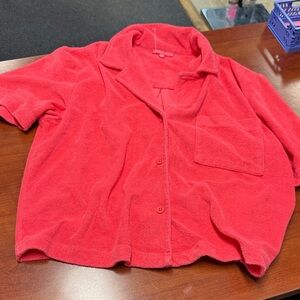 Z supply terry button down S // 071834